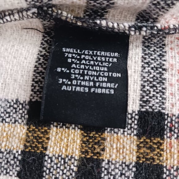 NEW Bagatelle Plaid Print Oversized Cropped Jacket in Cream & Rust,‎ Size M - Picture 10 of 14